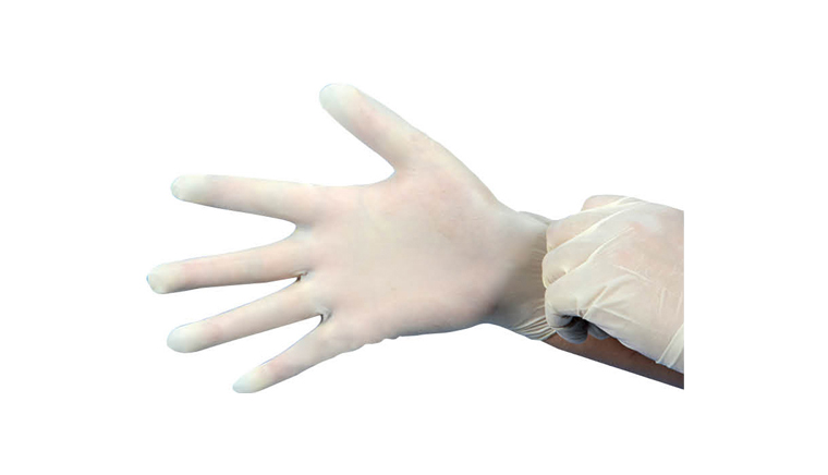 Creamy vinyl glove
