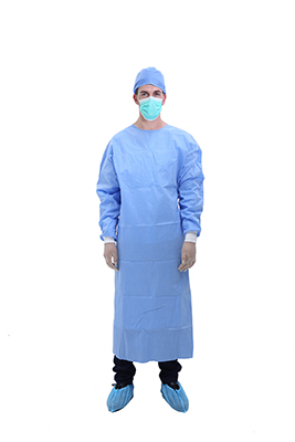 SMS Reinforced Disposable Isolation Gown, Case of 50