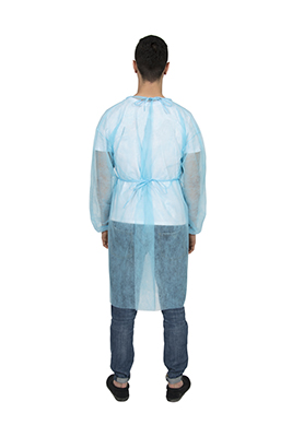 Disposable PP Isolation Gown with elastic cuffs A01E1