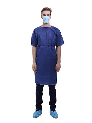 Disposable SMS Patient Gown with short sleeves - 100pcs/ctn