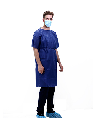 Disposable SMS Patient Gown with short sleeves - 100pcs/ctn