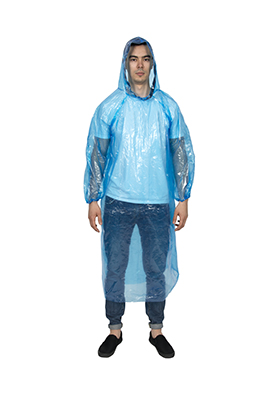 Disposable Rain Coat, with hood V24