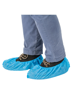 Blue Water-Resistant CPE Shoe Covers, 15x41cm, 2000 Pcs/ctn