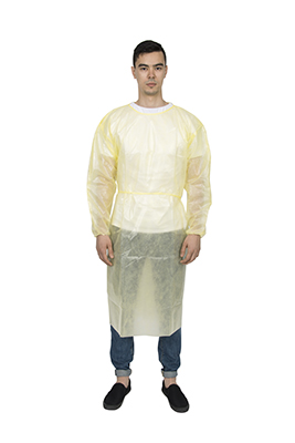pe isolation gown