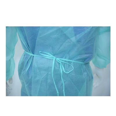100 pieces Disposable PP Non-woven Isolation Gown with knitted cuffs