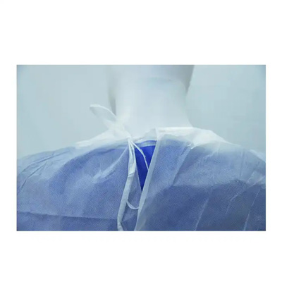 Half PP + PE Coated Isolation Gown with knitted cuffs CAT III Type PB6B