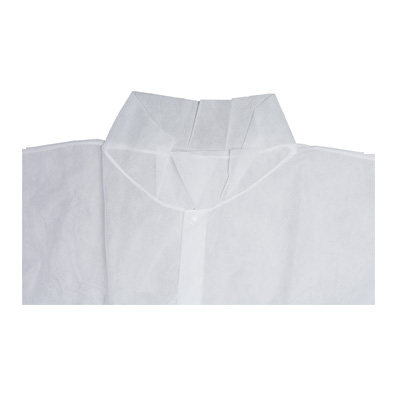 Unisex Disposable Lab Coat with Elastic Cuffs, 100pcs