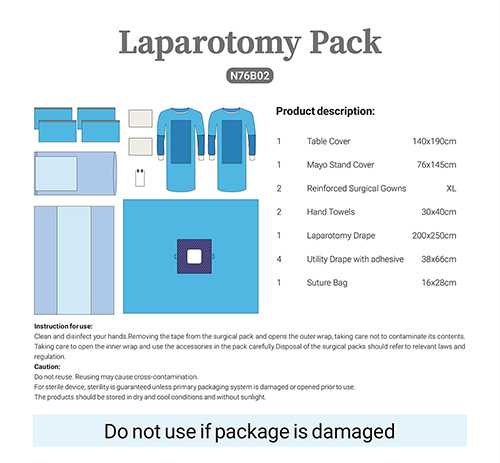 Disposable Laparotomy Pack - 10/cs