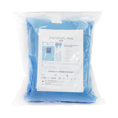 Angiography Surgical Pack with Drape, Pack of 6
